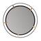 Habitat Thales 23" Black & Golden Circular Wall Mirror